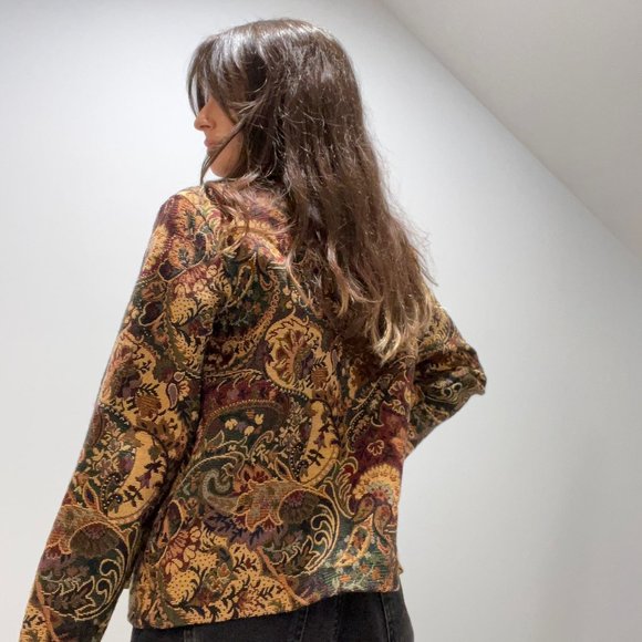 Coldwater Creek Paisley Pattern Jacket Fall Colors - Picture 4 of 4